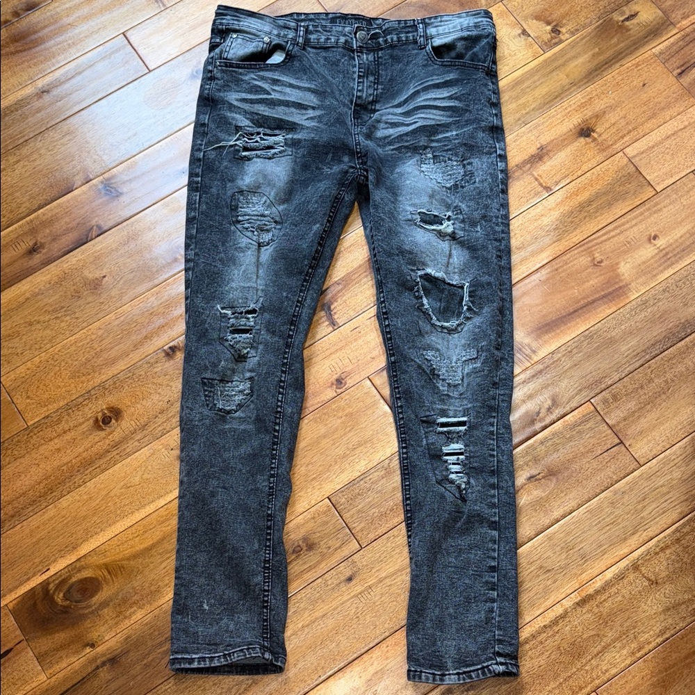 ENCRYPTED 36 Distressed Black jeans
